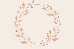 Elegant copper leaf wreath design pe, a Beauty & Fashion Photo by Pixeness Studio