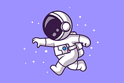 Cute Astronaut Running In Space, a Technology Illustration by Catalyst Labs (Thumbnail 3 of 3)
