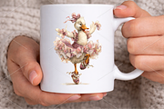 Watercolor Coquette Goose Clipart, a Seasonal Illustration by Canvas Craft (Thumbnail 6 of 6)