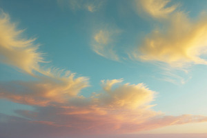 Glowing wispy clouds spreading, an Illustration by wavebreak