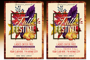 Fall Festival Flyer - PSD Template
