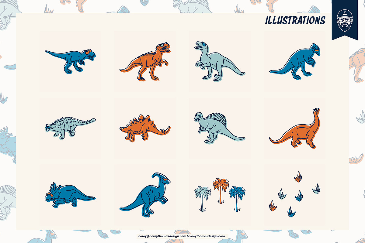 Cool Dino Graphic Graphics, a Branding & Logo Template by Mutant Lagoon (Photo 5 of 7)