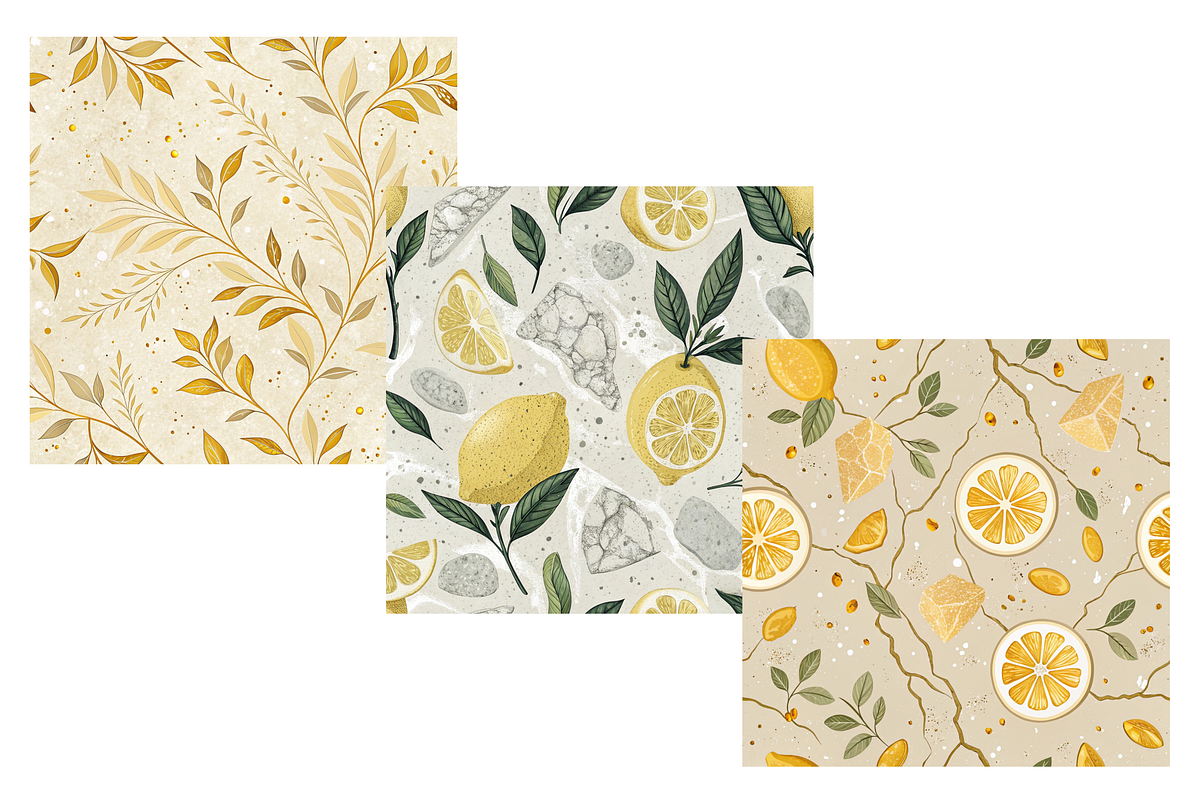 Lemon Terrazzo Geology Seamless, a Pattern Graphic by FloridPrintables (Photo 4 of 7)