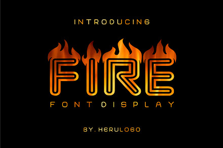 FIRE display Font, a Font by herulogo