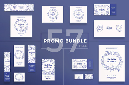 Promo Bundle | Holiday Makeup, a Poster Template by Amber Graphics