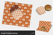 Burger Wrapper Mockup, a Packaging Mockup by Permadi Creative (Thumbnail 1 of 5)