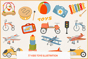 Vintage Toys Clipart & Patterns, an Illustration by JT_Design_Art (Thumbnail 4 of 10)