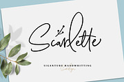 Scarlette Script, a Script Font by Sarid Ezra (Thumbnail 2 of 12)
