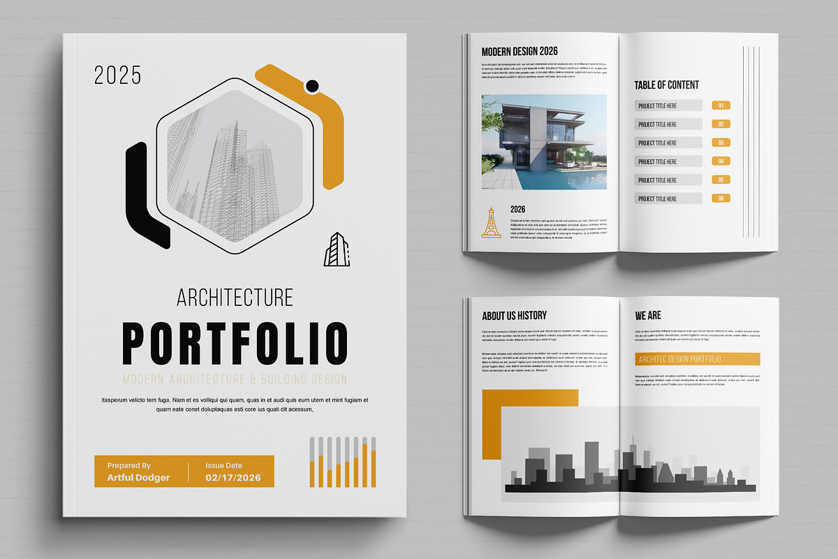 Architect Portfolio Template, a Magazine Template by MightyDesign (Photo 1 of 6)