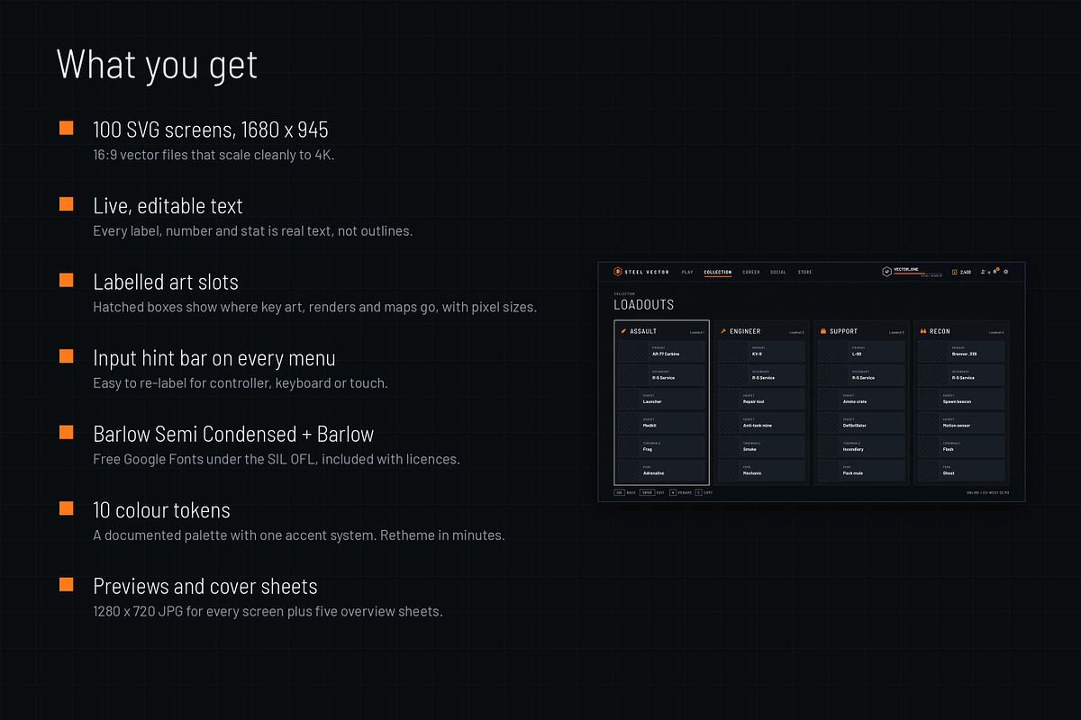Military FPS Game 100 Screens, an UI Kit Template by pawellpi (Photo 6 of 116)
