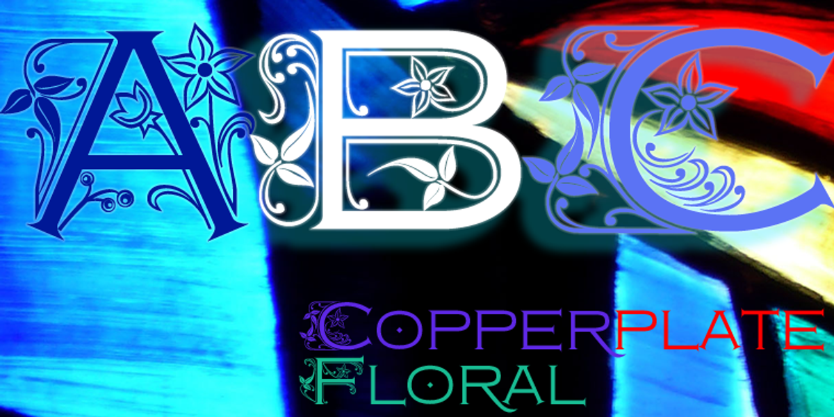 Copperplate Classic Light Floral, a Serif Font by Wiescher-Design