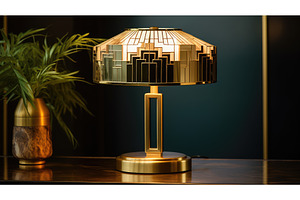 base gold art deco ai generated, an Arts & Entertainment Photo by pikepicture