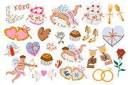 Amore. Valentine's Day Clipart, a Decorative Illustration by Luamor (Thumbnail 2 of 7)
