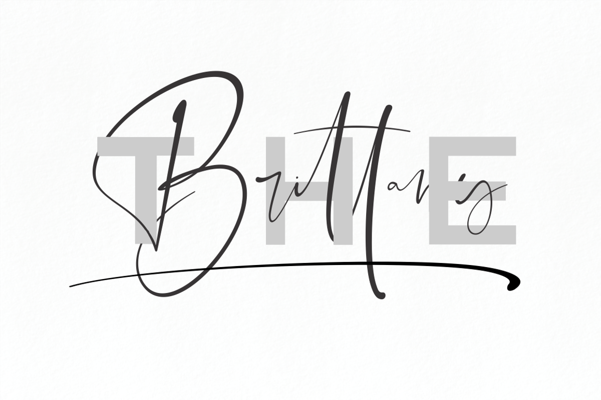 The Brittany / Font Trio, a Script Font by Sronstudio (Photo 19 of 19)