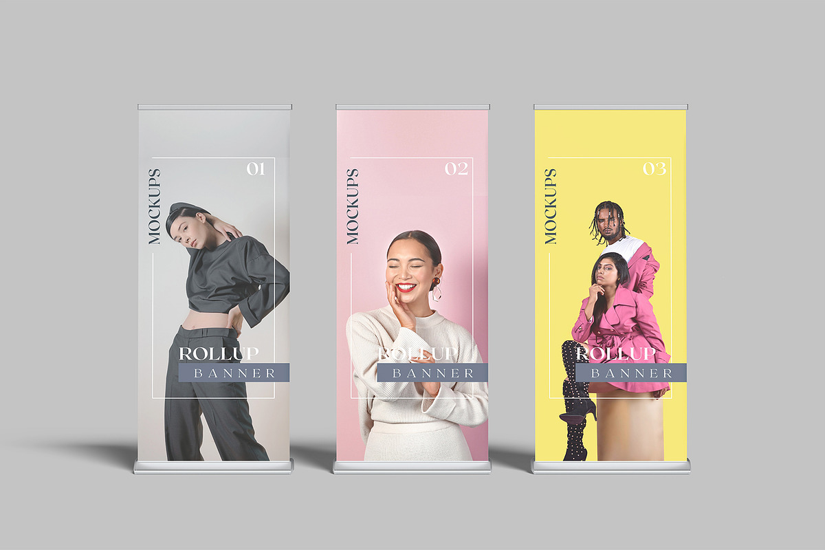 Rollup Banner Mockup, an Advertising Mockup by Graphiculon (Photo 11 of 11)