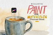 20+ Watercolor Procreate Brush, a Brush Add-On by badrusblue (Thumbnail 6 of 7)