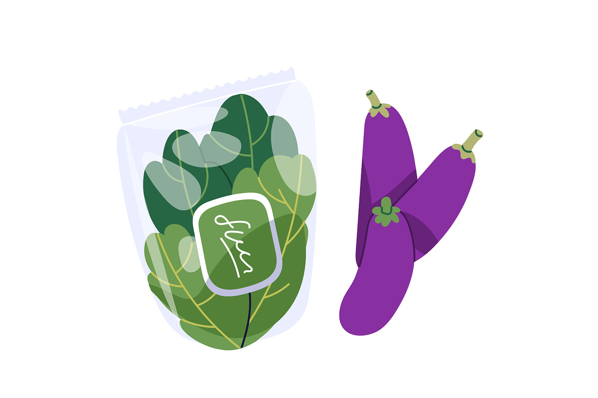 Healthy groceries, vegetables set, a Food Illustration by Good Studio (Photo 2 of 6)