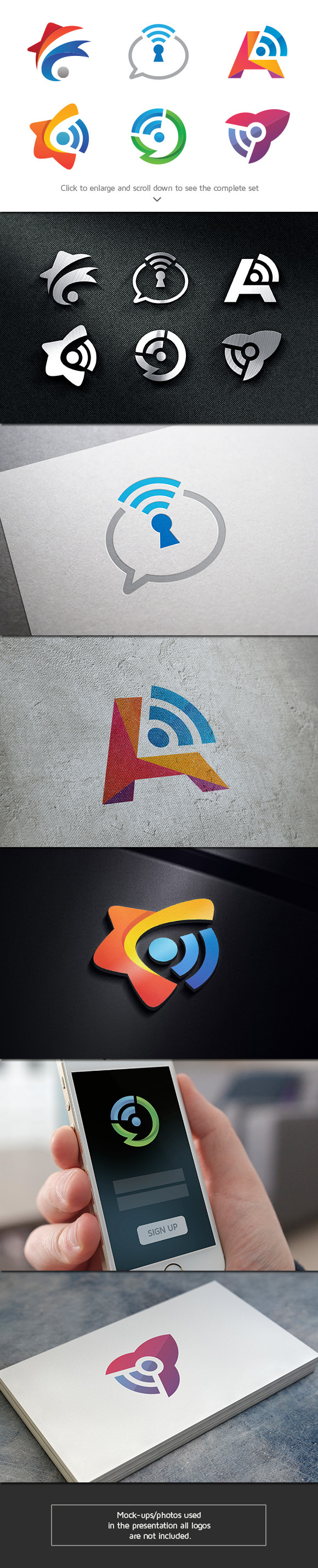 6 Communication Logos, a Branding & Logo Template by nospacestore