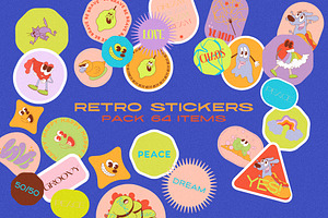 Retro Vibe Stickers