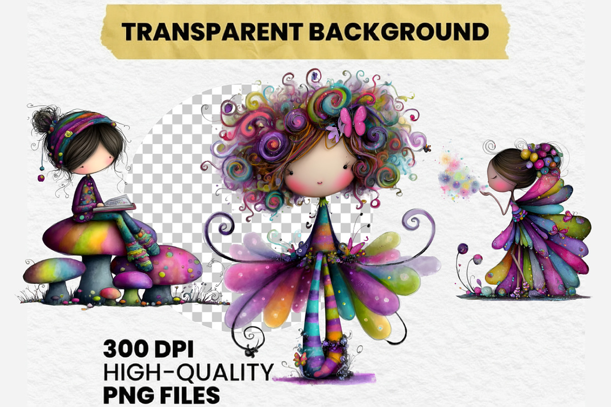 Whimsical Christmas Fairy Clipart, an Illustration by Dream Creation (Photo 8 of 8)
