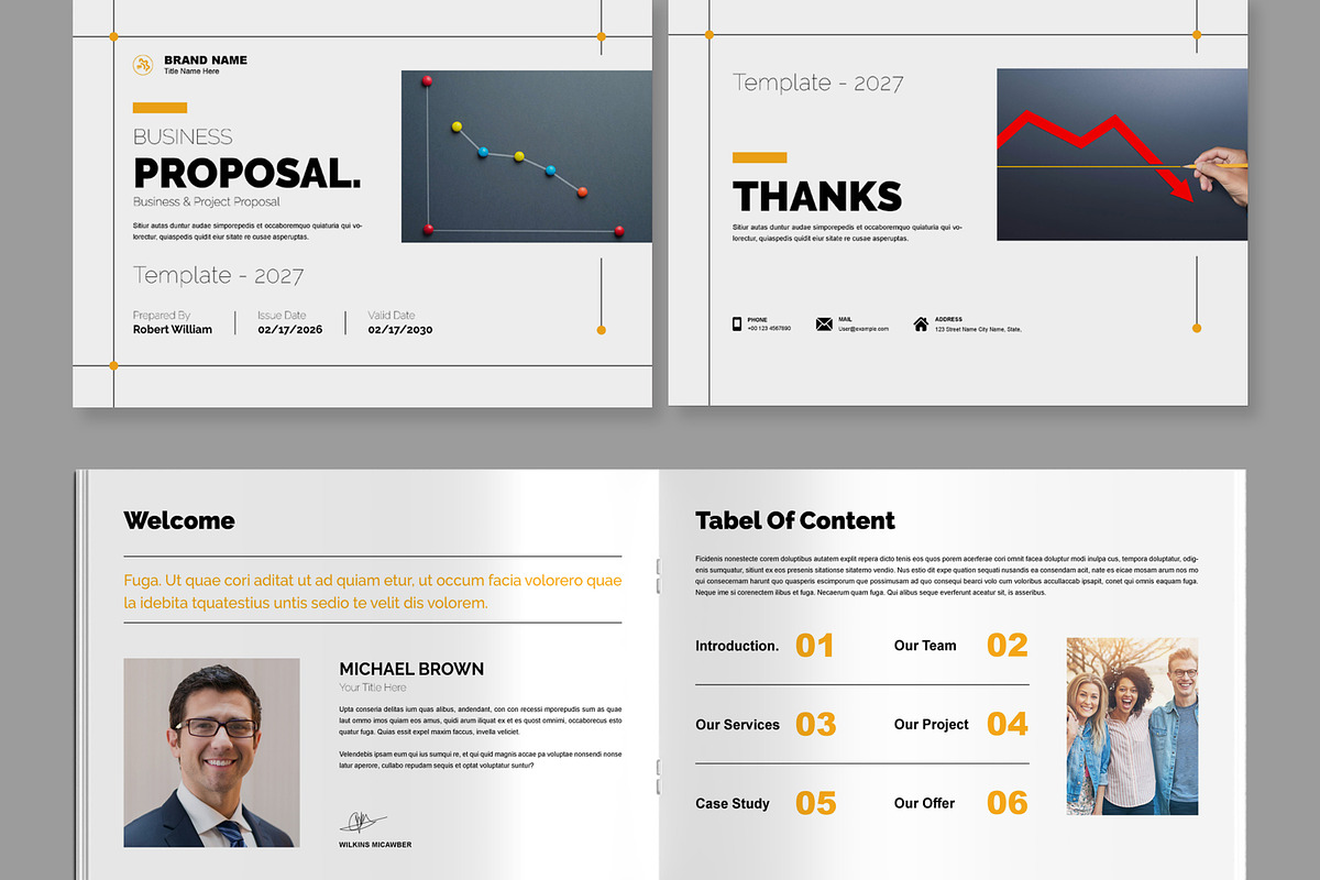 Business Proposal Design Landscape, a Brochure Template by MightyDesign (Photo 4 of 8)