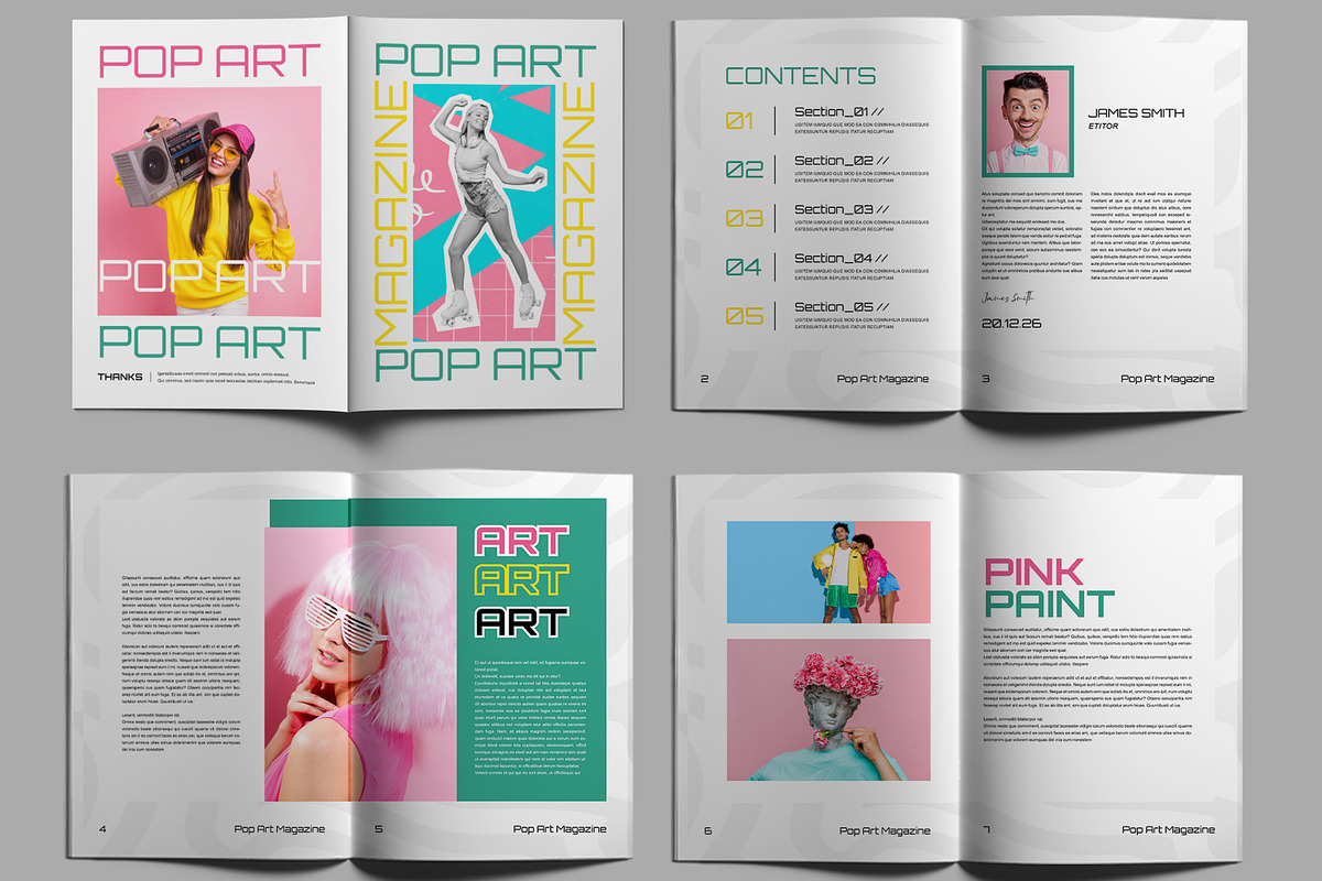 Pop Art Magazine Template