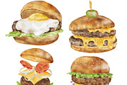 Watercolor Burger & Sandwich, a Food Illustration by ArtbyHien (Thumbnail 6 of 6)