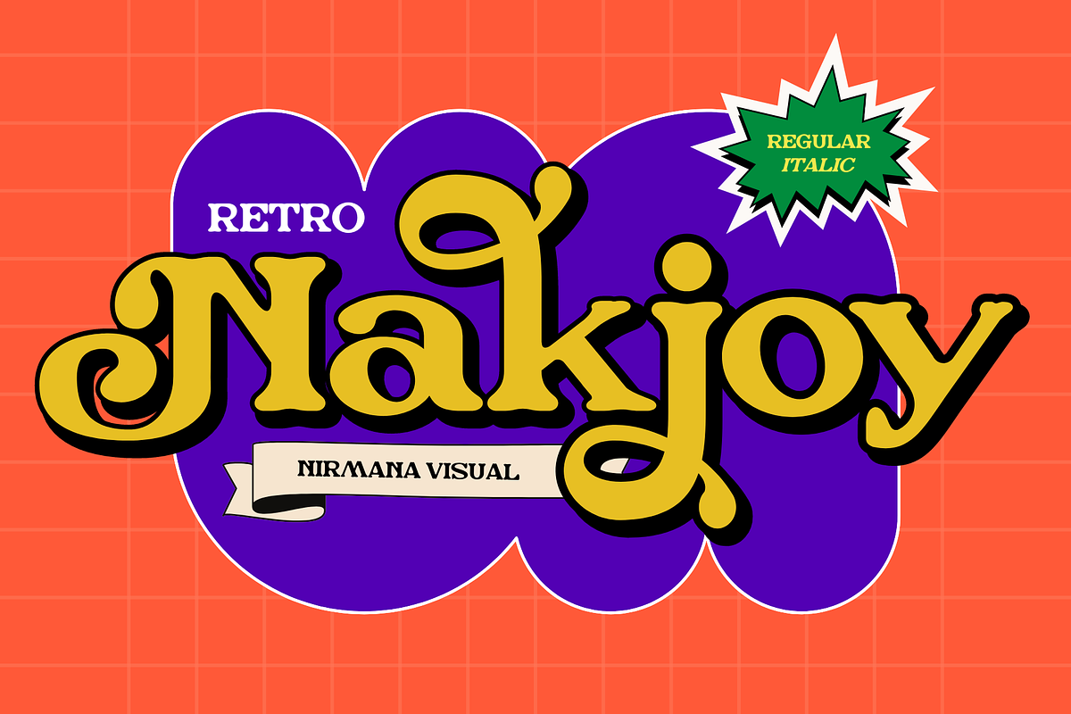 Retro Nakjoy - Branding Logo Font, a Serif Font by Nirmana Visual (Photo 1 of 13)