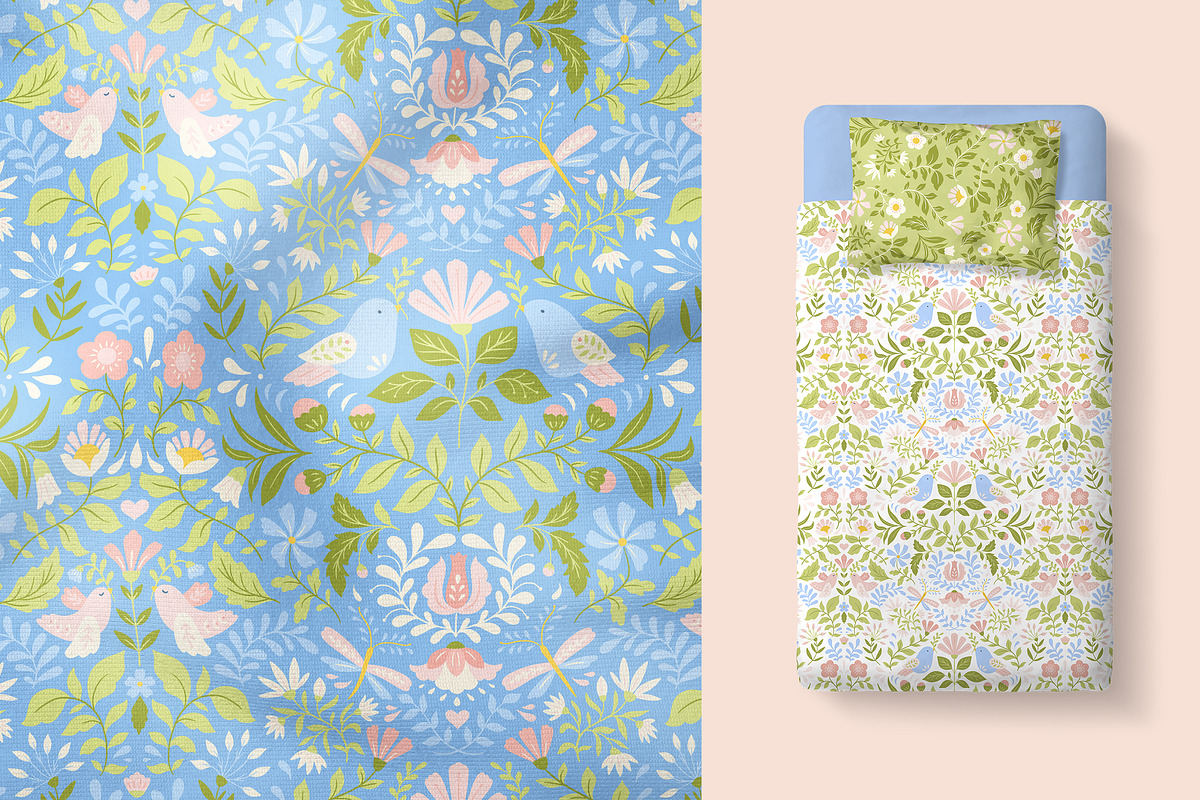 Folk Spring Patterns and Clip Art, a Pattern Graphic by Inna Moreva (Photo 6 of 7)