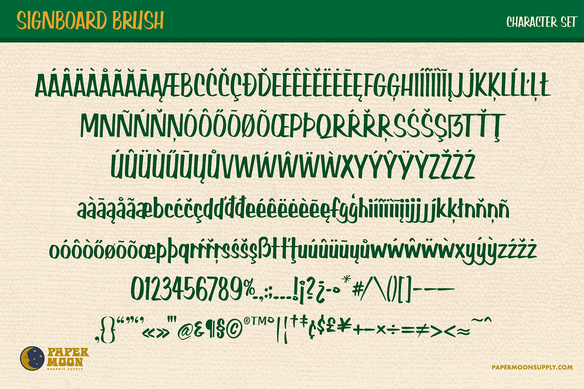 Signboard Upright Sign Painter Font, a Handwritten Font by Paper Moon Graphic Supply (Photo 2 of 14)