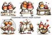 Valentine Couple Birds Clipart, an Illustration by OK Design (Thumbnail 3 of 6)