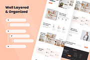 Interior Design Web Design, a Wireframe Template by INSPR STD (Thumbnail 2 of 6)
