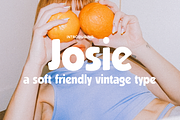 Josie: A Soft Friendly Retro Font, a Sans Serif Font by Corinne Dodenhoff (Thumbnail 1 of 5)