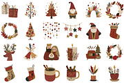 Boho Christmas Clipart Bundle, an Illustration by Sublimation Artist (Thumbnail 2 of 6)