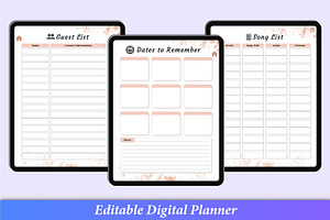 Digital Wedding Planner Canva Kdp