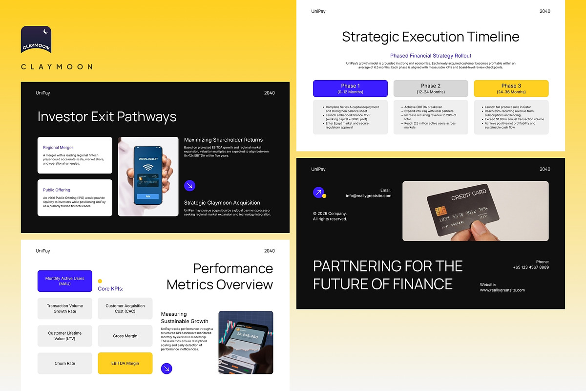 Fintech & Smart Payment Business, a Presentation Template by Claymoon Lab (Photo 7 of 7)