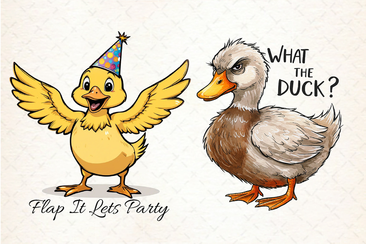 Sarcastic Funny Ducks Quotes Png, an Illustration by Libby Wishes (Photo 4 of 4)