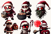 Quirky Spooky Santa Claus Clipart, an Object Illustration by Design Scotch (Thumbnail 2 of 7)