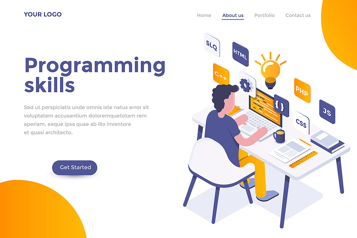 Landing Page templates, a Templates & Theme by Creative Graphics (Photo 7 of 12)