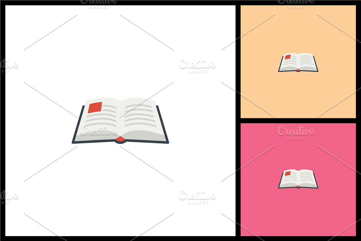 Open Book Icon Symbol Vector, a Duotone Icon by quadrazo