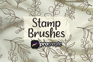 Flower Leaves Brush Stamp