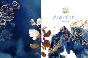 Abstract Blue Watercolor Collection