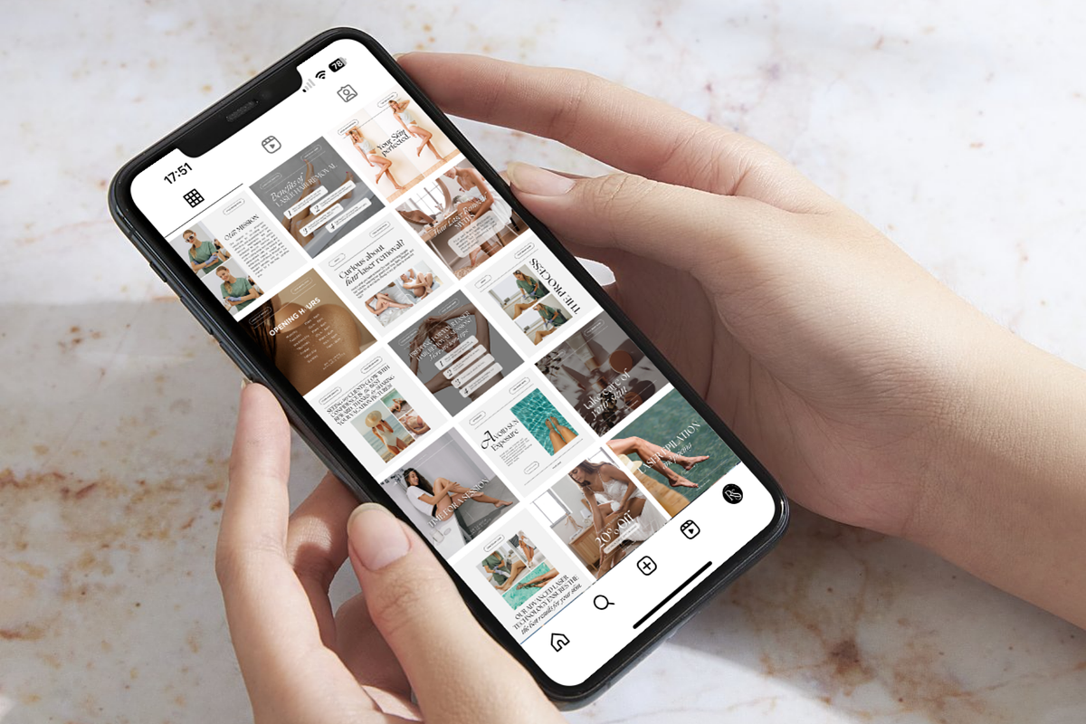 Laser Hair Removal Insta Templates, a Social Media Template by DesignsbyMariaStudio (Photo 5 of 10)