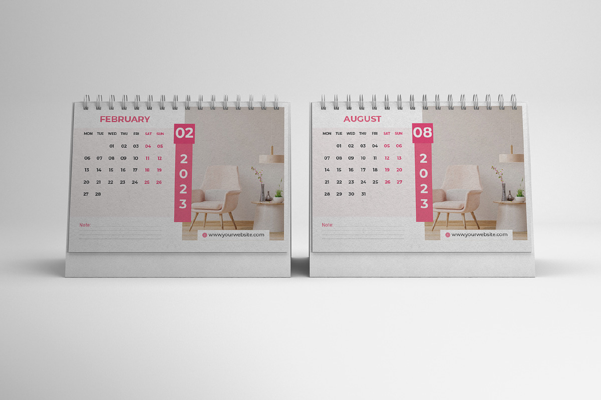 Desk Calendar 2023 Template., a Templates & Theme by Mk_Studio (Photo 2 of 3)