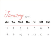 Sweet Pink Calendar, a Stationery Template by byfloraison (Thumbnail 1 of 3)