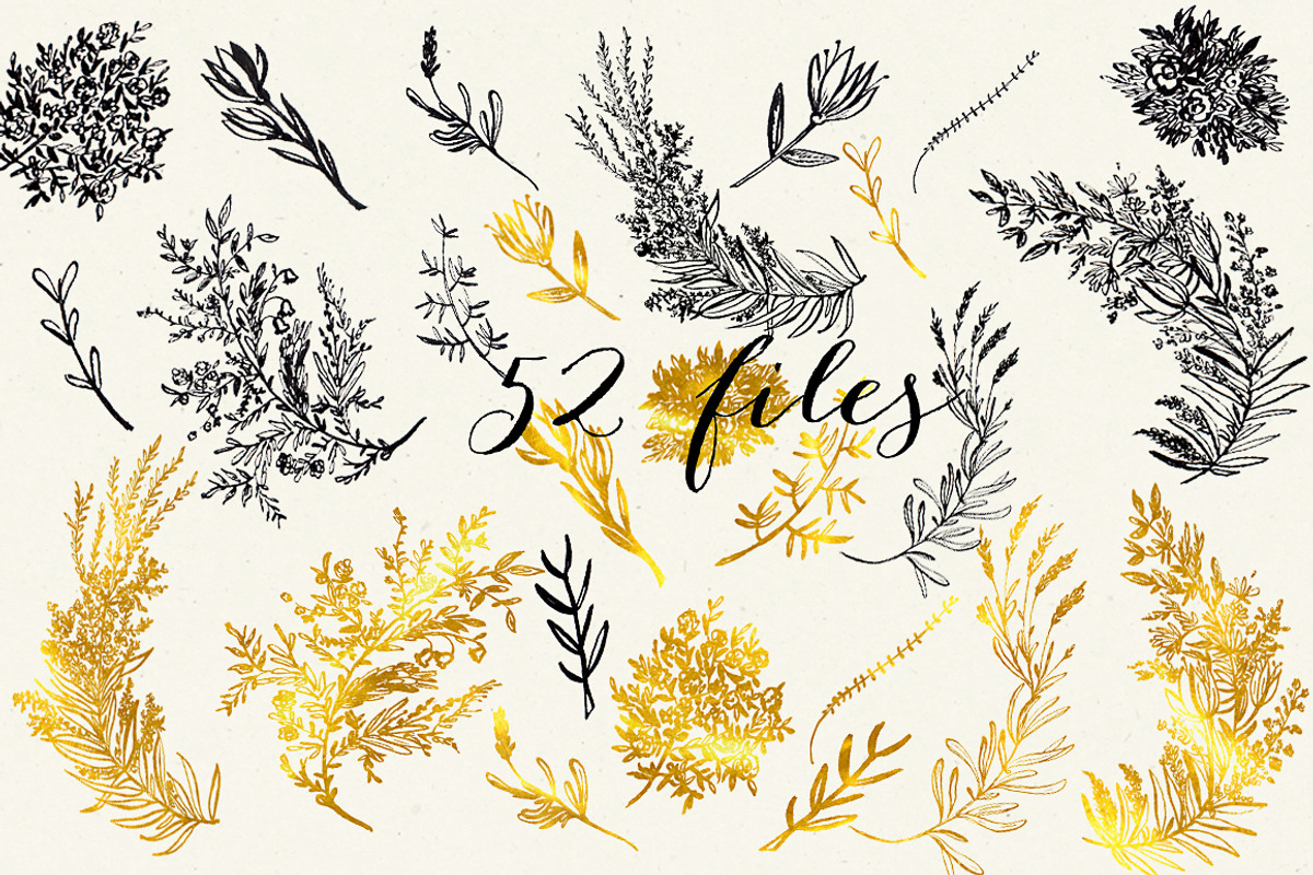 Florygraphy. Calligraphy ink clipart, an Illustration by LABFcreations (Photo 2 of 3)