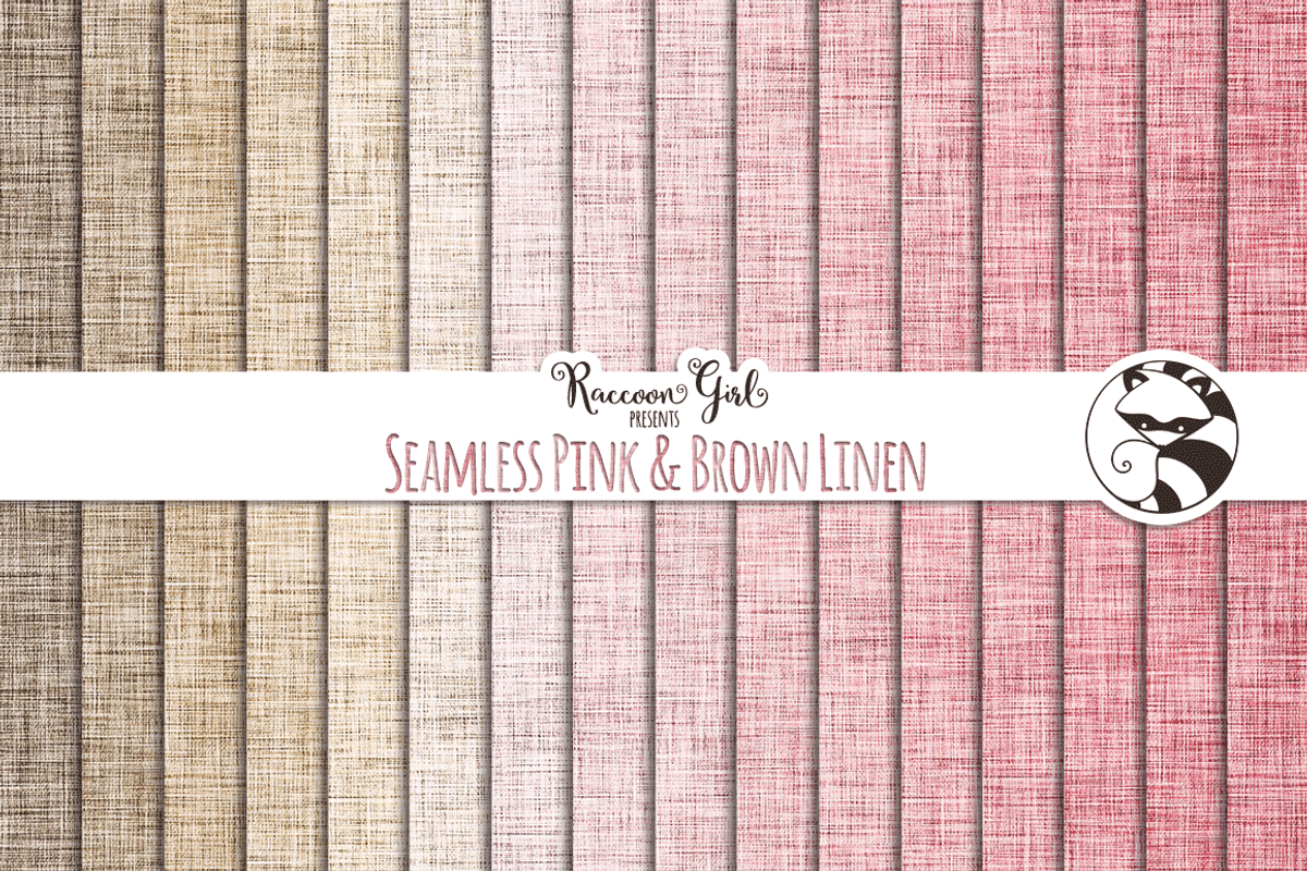Seamless Pink & Brown Linen, a Texture Graphic by RaccoonGirl Design (Photo 1 of 2)