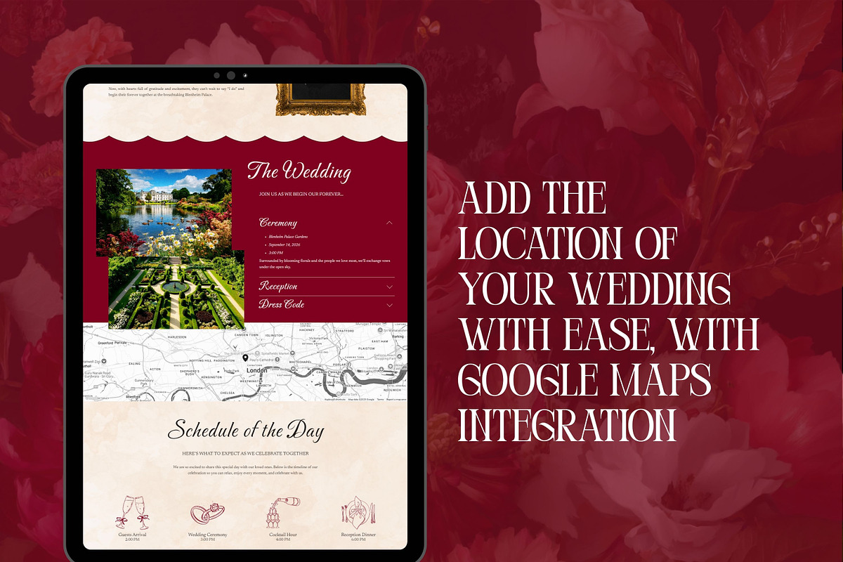 Floral Squarespace Wedding Website, a Squarespace Template by Sofia Designs (Photo 4 of 6)