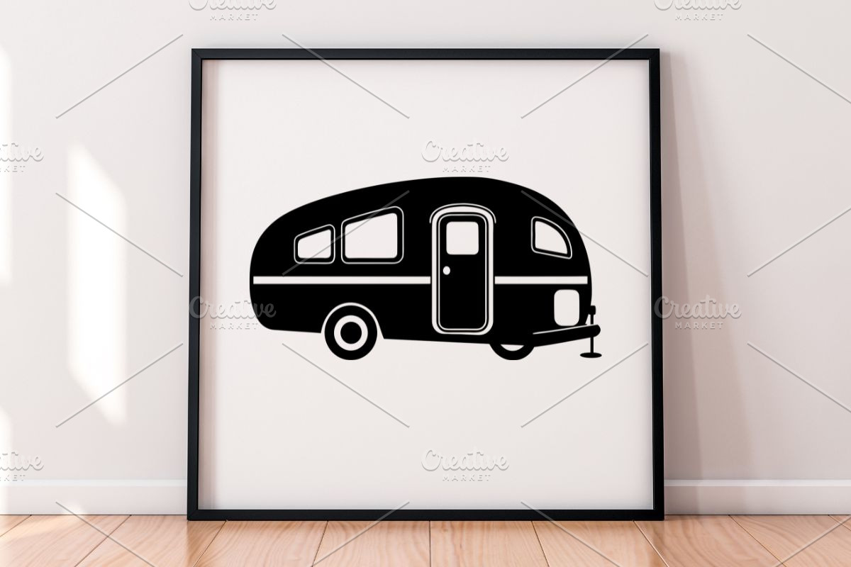 Rv Camper Silhouette SVG, a Transportation Illustration by newminddesign (Photo 5 of 5)