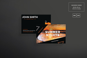 Business Cards Summer Nights